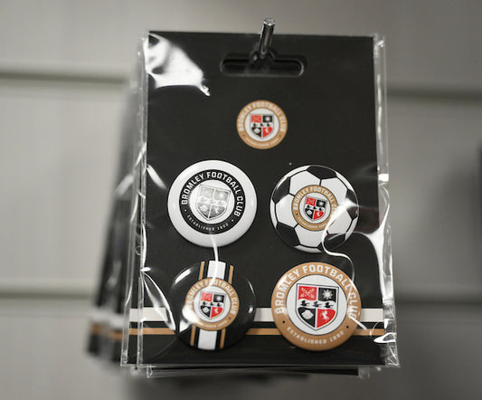 4 Piece Pack Button Badges