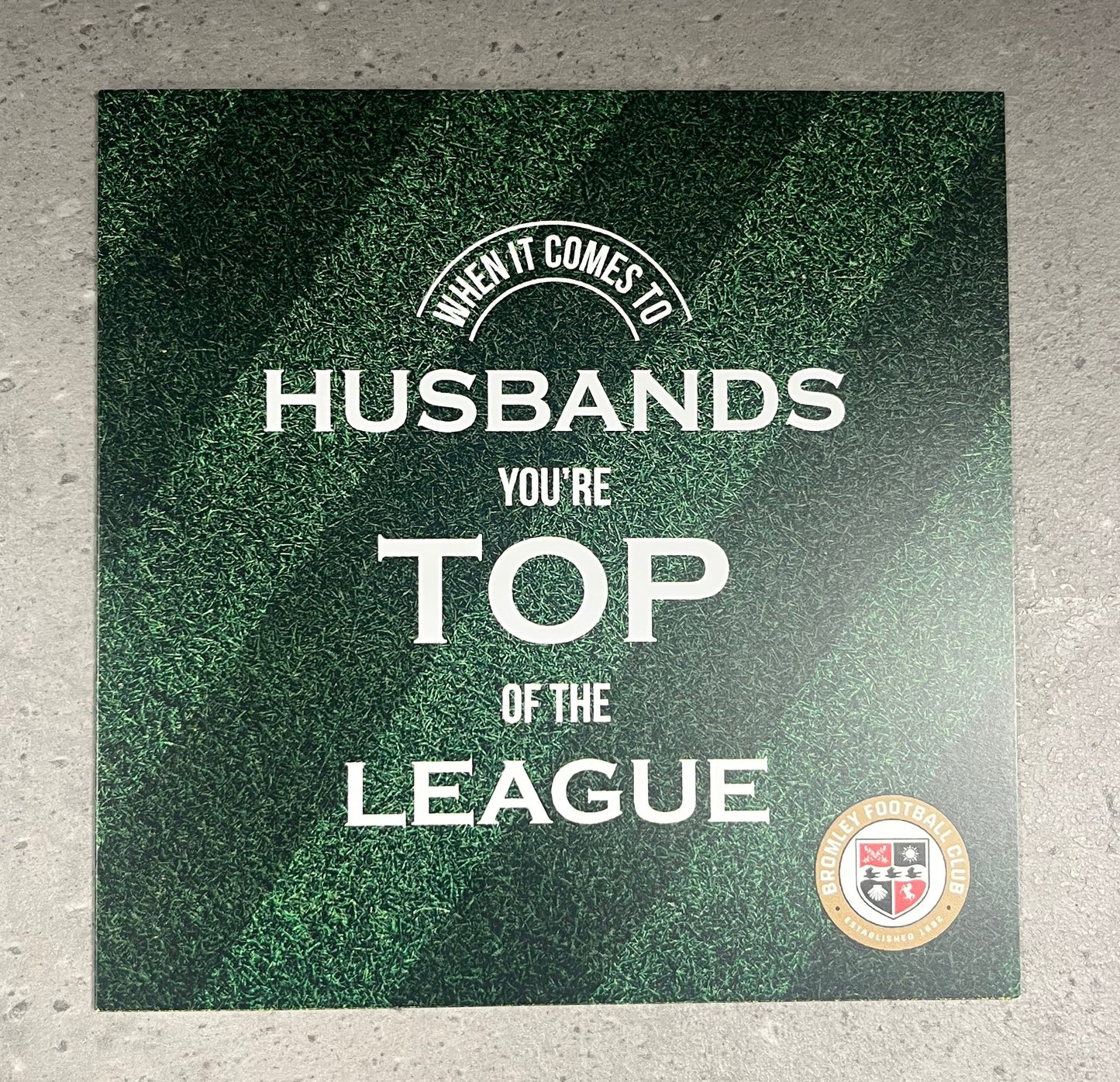 Husband/Wife Top Of The League Card