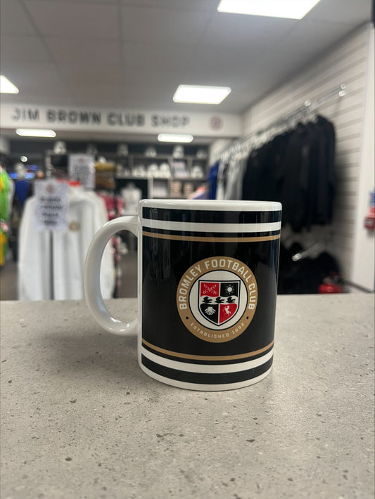Bromley FC Black Striped Mug
