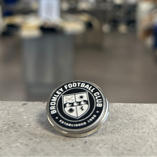Bromley FC Black and White Crest Pin Badge